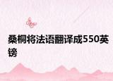 桑桐将法语翻译成550英镑