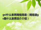 gsl什么意思网络用语（网络语gs是什么意思简介介绍）