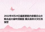2022年8月24日最新更新内容重庆山火阻击战火被吹到眼前 重庆森林火灾红色预警