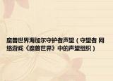 魔兽世界海加尔守护者声望（守望者 网络游戏《魔兽世界》中的声望组织）