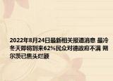 2022年8月24日最新相关报道消息 最冷冬天即将到来62%民众对德政府不满 朔尔茨已焦头烂额