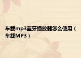 车载mp3蓝牙播放器怎么使用（车载MP3）