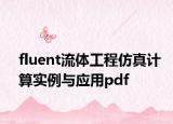 fluent流体工程仿真计算实例与应用pdf