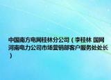 中国南方电网桂林分公司（李桂林 国网河南电力公司市场营销部客户服务处处长）