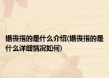 婚丧指的是什么介绍(婚丧指的是什么详细情况如何)