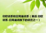 印欧语系和日耳曼语系（英语 印欧语系-日耳曼语族下的语言之一）