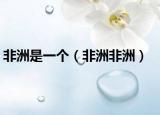 非洲是一个（非洲非洲）