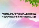 今日最新更新内容 最冷冬天即将到来62%民众对德政府不满 朔尔茨已焦头烂额