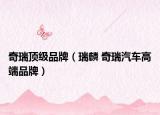 奇瑞顶级品牌（瑞麟 奇瑞汽车高端品牌）
