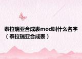 泰拉瑞亚合成表mod叫什么名字（泰拉瑞亚合成表）
