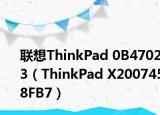 联想ThinkPad 0B47023（ThinkPad X2007458FB7）