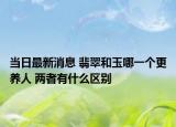当日最新消息 翡翠和玉哪一个更养人 两者有什么区别