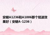 安键A1236和A1006那个短波效果好（安键A-1236）