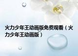 火力少年王动画版免费观看（火力少年王动画版）