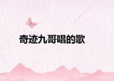 奇迹九哥唱的歌