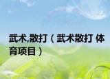 武术,散打（武术散打 体育项目）