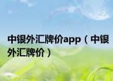 中银外汇牌价app（中银外汇牌价）