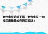 宠物宝贝游戏下载（宠物宝贝 一款社区宠物养成类网页游戏）