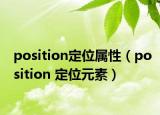 position定位属性（position 定位元素）