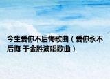 今生爱你不后悔歌曲（爱你永不后悔 于金胜演唱歌曲）