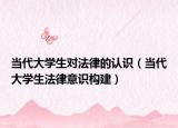 当代大学生对法律的认识（当代大学生法律意识构建）