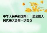 中华人民共和国第十一届全国人民代表大会第一次会议