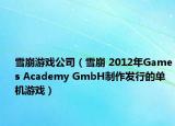 雪崩游戏公司（雪崩 2012年Games Academy GmbH制作发行的单机游戏）