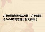 方洲新概念阅读100篇（方洲新概念2014年高考满分作文特辑）