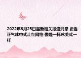 2022年8月25日最新相关报道消息 藿香正气冰中式走红网络 像是一杯冰美式一样
