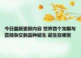 今日最新更新内容 世界首个龙眼与荔枝杂交新品种诞生 诞生在哪里