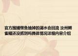 官方围捕怪鱼抽掉的湖水会回流 汝州鳄雀鳝还没抓到吗具体情况详细内容介绍