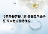 今日最新更新内容 假翡翠手镯特征 原来有这些特征的