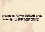 press(enter是什么意思介绍 press enter是什么意思详细情况如何)