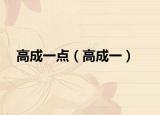高成一点（高成一）
