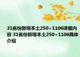 31省份新增本土250+1106详细内容 31省份新增本土250+1106具体介绍
