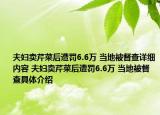 夫妇卖芹菜后遭罚6.6万 当地被督查详细内容 夫妇卖芹菜后遭罚6.6万 当地被督查具体介绍