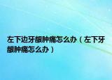 左下边牙龈肿痛怎么办（左下牙龈肿痛怎么办）