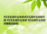 5万左右买什么车好(5万元买什么车好介绍 5万左右买什么车好 5万元买什么车好详细情况如何)