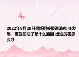 2022年8月28日最新相关报道消息 头发隔一夜就很油了是什么原因 出油厉害怎么办