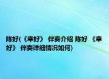 陈好(《幸好》 伴奏介绍 陈好 《幸好》 伴奏详细情况如何)