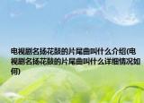 电视剧名扬花鼓的片尾曲叫什么介绍(电视剧名扬花鼓的片尾曲叫什么详细情况如何)