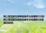 网上常见的互联网金融平台有哪些?介绍(网上常见的互联网金融平台有哪些?详细情况如何)