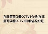 在哪里可以看CCTV3介绍(在哪里可以看CCTV3详细情况如何)