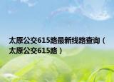太原公交615路最新线路查询（太原公交615路）
