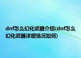 dnf怎么幻化武器介绍(dnf怎么幻化武器详细情况如何)