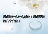 肾虚按什么什么部位（肾虚要按的几个穴位）