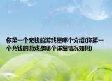 你第一个充钱的游戏是哪个介绍(你第一个充钱的游戏是哪个详细情况如何)