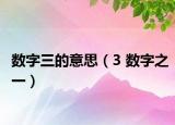 数字三的意思（3 数字之一）