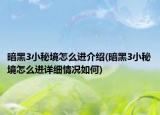 暗黑3小秘境怎么进介绍(暗黑3小秘境怎么进详细情况如何)