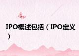 IPO概述包括（IPO定义）